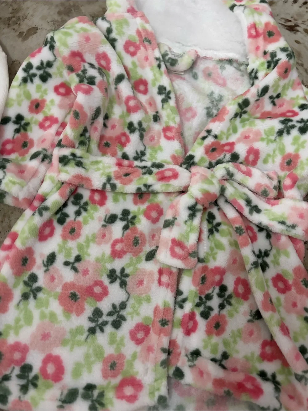 Carter's Cream Duck Print Robe & Floral Pink Bunny Hooded Robe
